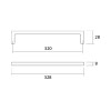 Tirador Basic 6761 328 mm Dorado Mate