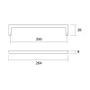 Tirador Basic 6762 264 mm Negro Mate
