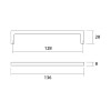 Tirador Basic 6765 136 mm Negro Mate