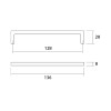 Tirador Basic 6765 136 mm Oro Mate