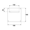 Manivelas con placa - Juego Manivelas con Placa Grande Falcon Inox AISI 316