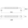 Tirador Mesh 6892 192mm Oro Cepillado