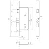 Cerraduras de seguridad - Cerradura Seguridad EZCURRA 700B E50 mm Aluminio Plata