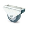 Ruedas - Rueda Fija Cama Nido Ø30 mm Zincado Goma Gris