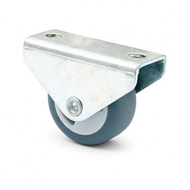 Ruedas - Rueda Fija Cama Nido Ø30 mm Zincado Goma Gris