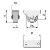 Ruedas - Rueda Fija Cama Nido Ø30 mm Zincado Goma Gris
