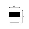 Topes puerta - Tope Puerta 7716 40x35mm Inox