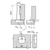 BLUM Bisagra Recta Ø35 mm 110º Ejes 45 mm Blumotion