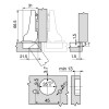 BLUM Bisagra Acodada Ø35mm 110º Ejes 45mm Tacos 8mm Blumotion