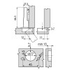 BLUM Bisagra Recta Ø35 mm 110º Ejes 45 mm Tacos 8 mm