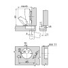 BLUM Bisagra Recta Ø35 mm 170º Ejes 45 mm Tacos 8 mm