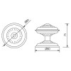 Pomo Fijo Forjado 73054 Ø80mm Pintado Óxido