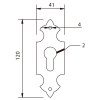 Varios forja - Bocallave Vertical Yale 73071-B Negro
