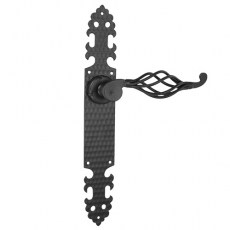 Manivelas de forja - Juego Manivelas con Placa 73124 Farolillo 310x46 mm Negro