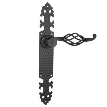 Manivelas de forja - Juego Manivelas con Placa 73124 Farolillo 310x46 mm Negro