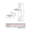 Manivelas de forja - Juego Manivelas con Placa 73124 Farolillo 310x46 mm Negro