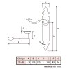 Manivelas de forja - Juego Manivelas con Placa 73143 275x43 mm Negro