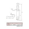 Manivelas de forja - Juego Manivelas con Placa 73144 310x46 mm Negro