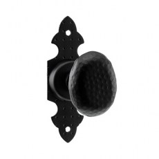 Manivelas de forja - Juego Pomo con Placa 73156 Negro