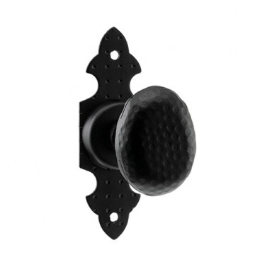 Manivelas de forja - Juego Pomo con Placa 73156 Negro