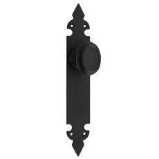 Manivelas de forja - Juego Pomo con Placa 73158 Negro