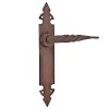 Manivelas de forja - Juego Manivelas Rizadas 73163 con Placa 275x43 mm Pintado Óxido
