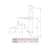 Manivelas de forja - Juego Manivelas Rizadas 73163 con Placa 275x43 mm Pintado Óxido