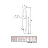 Manivelas de forja - Juego Manivelas con Placa 73183 Tipo Cuchara 275x43 mm Negro