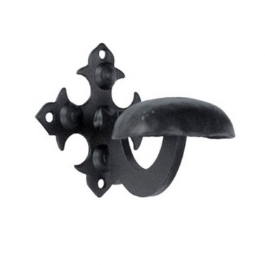 Varios forja - Percha 73311 con Placa 70x70 mm Negro
