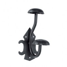 Varios forja - Percha Doble 73315 con Placa 85x120 mm Negro