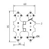 Bisagra Mariposa 73854 95x30 mm Negro