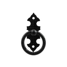 Tiradores de forja - Anilla Placa Puerta 73868 22x60 mm Negro