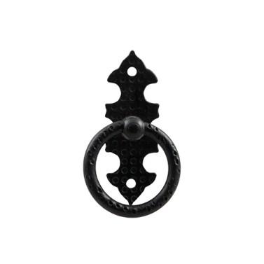 Tiradores de forja - Anilla Placa Puerta 73868 22x60 mm Negro