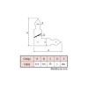 Varios forja - Escuadra Plana Arcón 73892 115x115 mm Negro