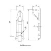Pasador Forjado 73931 400 mm Negro
