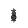 Tiradores de forja - Anilla Placa Puerta 35x95 mm Negro