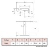 Fallebas y Cremonas para Ventanas - Ese Retenida con Placa para Atornillar 130x100 mm Negro
