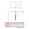 Fallebas y Cremonas para Ventanas - Ese Retenida con Tirafondo 130x100 mm Negro