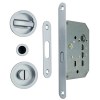 Cerraduras puerta corredera - Kit Redondo Puerta Corredera de Condena 7510 Cromo Satinado