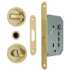 Kit Redondo Puerta Corredera de Condena 7510 Efecto Latón Mate