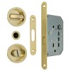 Kit Redondo Puerta Corredera de Condena 7510 Latón Mate
