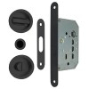 Cerraduras puerta corredera - Kit Redondo Puerta Corredera de Condena 7510 Negro Mate