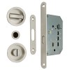Kit Redondo Puerta Corredera de Condena 7510 Níquel Mate