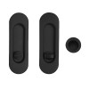 Kit Ovalado Puerta Corredera de Condena 75200 Negro Mate