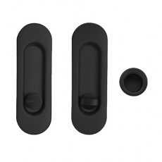 Kit Ovalado Puerta Corredera de Condena 75200 Negro Mate