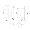 Kit Ovalado Puerta Corredera de Condena 75200 Negro Mate