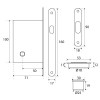 Kit Cuadrado Puerta Corredera de Condena 7530 Pulido Brillo