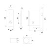 Kit Rectangular Puerta Corredera de Condena 75400 Negro Mate