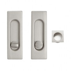 Kit Rectangular Puerta Corredera de Condena 75400 Níquel Mate