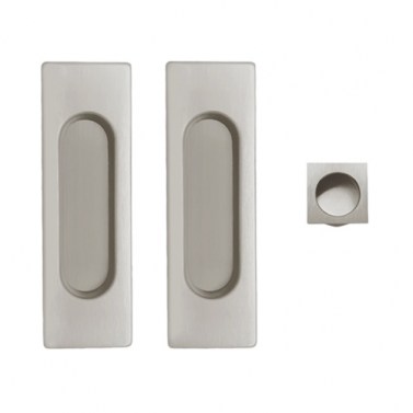Kit Corredera Rectangular de Paso 75420 Níquel Mate